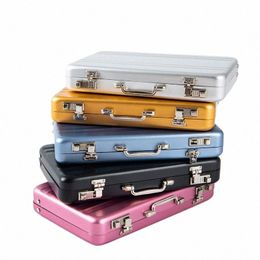 new Aluminium Storage Box Busin ID Credit Card Holder Mini Suitcase Bank Card Box Holder Jewellery Case Organiser Rectangle F3c1#