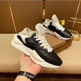 Y3 Shoes for Mens Luxury Sneakers Y3 Black Knight Spring Casual Sports Shoes Designer Sneakers Leather Trainers Low Top Height Increase Men White Shoes 5387