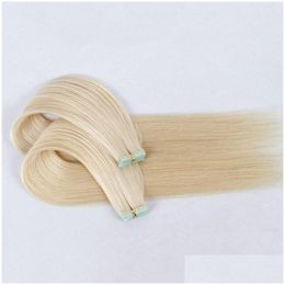 Skin Weft Hair Extension Color 1 60 Human Extensions Invisible Tape Remy 100G/40Pieces Double Sides Adhesive Drop Delivery Products Vi Dhf5D