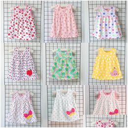 Girls Dresses Baby Summer Dress Kids Clothes Cotton Princess Frock For Girl Clothing 0 - 2Y Skirt Toddler Dressesgirls Drop Delivery M Dhm3R