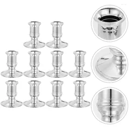 Candle Holders 10 Pcs Electronic Base Wedding Table Decorations Plastic Stand Light Bulb Candlestick