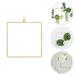 Decorative Flowers Delicate Wreath Frame Hanging DIY Square Wedding Supply
