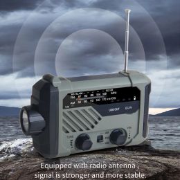 Portable Hand Radio Solar Crank Dynamo Multifunktionale AM FM LED Flashlight SOS Alarm Solar Charge 2000mAh Power Bank Emergency