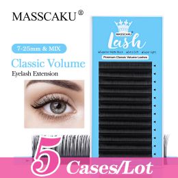 Eyelashes MASSCAKU Hot Selling 12 rows Super Soft Classic Lashes Private Lable Customized Professional Classic Eyelash Extensions Makeup