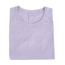 women yoga t-shirts womens t-shirt high-elastic breathable running top quick drying seamless short sleeve sport-cycling gym wear goodKO21