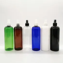 Storage Bottles 500ml Empty Cosmetic Bottle With Black Spray Refillable Mist Plastic Perfume Container White Green