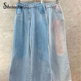 Women's Jeans 2024 Arrivals Pantalones De Mujer Spring Luxury Designer Clothing Denim Trousers Women High Waist Wide-leg Long Pants