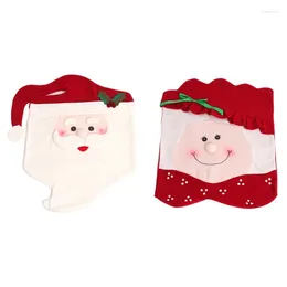 Chair Covers Christmas Back Cover For Dining Room Santa Dinner Chairs Slipcover Kitchen El Holiday