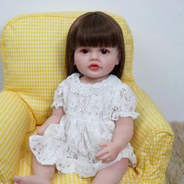 ADFO 56cm Reborn Baby Full Body Silicone Betty Waterproof Toddler Girl Doll Washable Lifelike Sof Touch Newborn Dolls Gifts