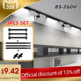 Track Light 85-220V Set LED Track Lighting Spotlight Spot Led rail Lamp 10/20W For Store Home Bedroom 110V Rail focus Floodlight