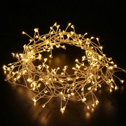 100/200 LED Firecrackers String Lights USB Remote Control Wedding Cluster Garland Outdoor Waterproof Home Party Firework Lights
