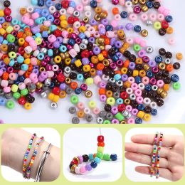 2mm /3mm Small Glass Seed Beads kit Funtopia Colourful Mix Beads for Bracelets Jewellery Making DIY Crafts