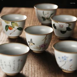 Teaware Sets |Ru Kiln Owners Who Glass Ceramic Cups Sample Tea Cup Single Bowl Individual Building Lamp