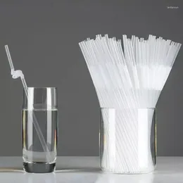 Drinking Straws 100/500Pcs Transparent Plastic For Kitchenware Bar Party Beverage Cocktail Drink Flexible Disposable