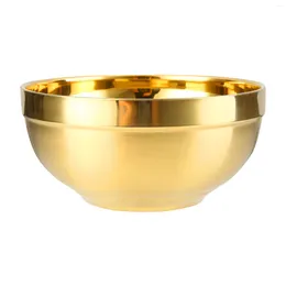 Bowls Mixing Bowl Grade Easy Clean Exquisite Deep Basin Tableware Anti Scalding Double Layer Heat Insulation Salad Container Gold