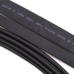 1M Diameter 1.5~50mm No Glue Heat Shrink Tubing 3:1 Ratio Waterproof Wire Wrap Insulated Lined Cable Sleeve Black