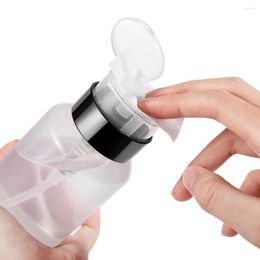 Storage Bottles 250ml Travel Bottle Dispenser Pump Press Pumping Plastic Refillable Nail Art UV Gel Cleaner Portable