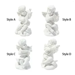 Decorative Figurines Little Angel Statue Adorable Cherub Sculpture For Cabinet Shelf Centrepiece