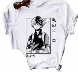 japanese Anime My Hero Academia Graphic Print T Shirt Fi Casual Crew Neck Short Sleeve Plus Size T Shirt Women 93MT#