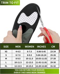 Walkomfy Arch Support Plantar Fasciitis Orthopaedic Insoles Orthotic Inserts For Big Tall Men Women Work Boots Gel Shoe Insoles