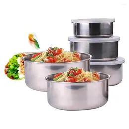 Storage Bottles Leak-proof Lunch Container Stainless Steel Food Containers With Lids For Home Kitchen Preservation