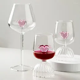 Wine Glasses Love Heart Set Creative Champagne Goblet Multi-Functional Glass Cups Red Collection For Lover