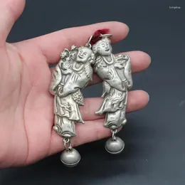 Decorative Figurines Antique Collection Retro Small Ornaments Golden Child Jade Pendant