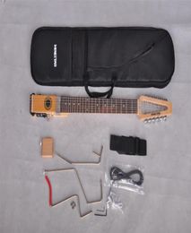 In Stock Mini star Folkstar travel Electric guitar with carrying bag Mini Portable Silent GuitarWhole8494688