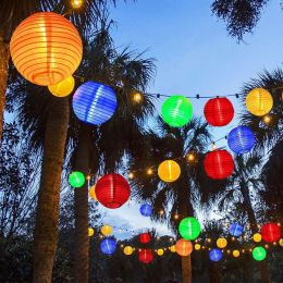 3.5-6.5M Outdoor Garden Lantern Ball Solar Light Patio Garden for Holiday Christmas Halloween Lantern Solar Fairy String Light