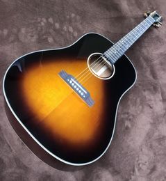 J45 style sunset color solid top electric acoustic guitar017656310