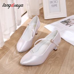 Women New Modern Dance Shoes Girls Standard Dancing Shoes High Heeled Ballroom Latin Dance Shoes for Women 5cm Heels