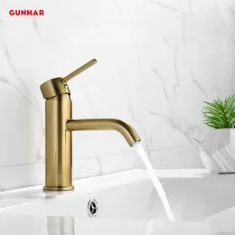 Bathroom Sink Faucets Brushed Gold Basin Faucet Waterfall Tall Vessel Tap Stainless Steel And Cold FauceSingle Hole Toilet Water