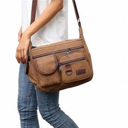 canvas Menger Bag For Men Water Resistant Waxed Crossbody Bags Briefcase Padded Shoulder Bag Handbag Hot Sell Newest 808l#