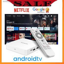 Set Top Box Google Netflix TV Box Android 11 Amlogic S905Y4 Media Player 4K Set Top Box Android 11.0 KICKPI KP1 2G32G AV1 2.4G 5G WiFi BT5.0 Q240331