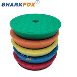 5Pcs 3"(80mm)/5"(125mm)/6"(150mm) Car Spong Buffing Polishing Pads For DA/RO/GA Car Buffer Polisher