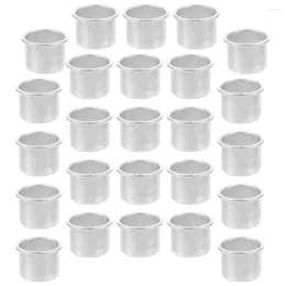 Candle Holders 25 Pcs Metal Cup DIY Tealight Menorah Household Cups Tin Decor Candlestick Aluminum Insert