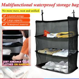 Storage Boxes 3-Layer Foldable Travel Hanging Bag