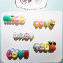 Components 500pieces 1233mm diy resin candy miss toy baby love sticker half beads scrapbook for woman kids hairpin jewelry accessories