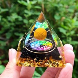 Decorative Figurines Ogen Energy Crystal Ball Gravel Pyramid Home Crafts Resin Decorations Desktop Ornaments