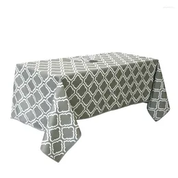 Table Cloth Recatngle Indoor Outdoor Waterproof Tablecloth With Umbrella Hole And Zipper For Patio Garden Party BBQ 59X83.8 Inch