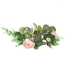 Decorative Flowers Artificial Garland Wreath Ornament Mini Wreaths Prop Door Window Pendant Sign Plants