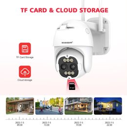 4K 8MP 2.8mm -12mm Dual Lens 8X Zoom PTZ WiFi IP Camera 2K 4MP Outdoor AI Human Tracking 2-Way Audio Smart Home Security Camera