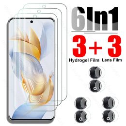 6In1 Hydrogel Film Screen Protector For Honour 90 5G Camera Glass Honar Honer 90 Lite 90Lite Light CRT-NX1 Honor90 REA-NX9 6.67"