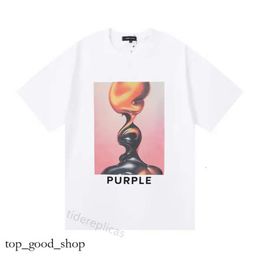 Purple Shirt Mens T Shirt Designer T Shirts Women Tshirt Graphic Tee Sports Clothing Clothes Tshirts Cotton Street Graffitir High Street Hipster Loose 621