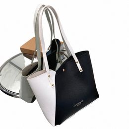 women's Patchwork Color Bag Large Capacity Shoulder Bags High Quality Pu Leather Handbag Ladies Wild Bags Purses and Handbags f1Kx#