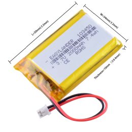 CE ROHS 103450 2000MAH lipo polymer lithium battery navigator portable speakers mystery headset e-book camera lamp soazu Plump