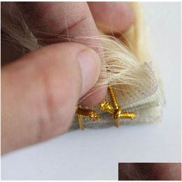 Skin Weft Hair Extension Color 60 Tape In Human Invisible Remy Extensions 100G 40Pieces Double Sides Adhesive Drop Delivery Products V Dhpvi