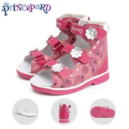 Bambino sandali ortopedici Pincepard Girls bambini scarpe correttive con la schiena alta e la caviglia Support Shiny Rosa abbinamento