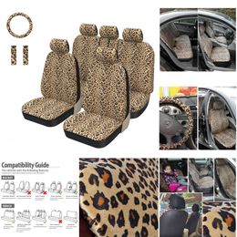 Upgrade AUTOYOUTH Leopard Print Car Cover Universal Fit Seat Belt Pads For Renault Clio 4 2016 - 2019