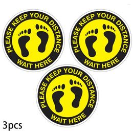 Wall Stickers Floor Sticker Graphics Mark Yellow Customers Accessory 5Pcs Distancing